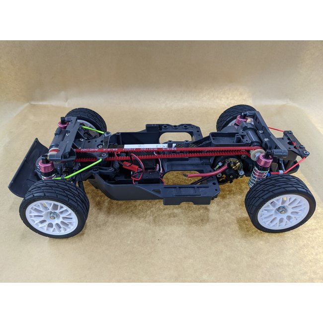 TAMIYA TA03RS TUB CHASSIS AMRID BELT METAL GPM ARMS METAL REAR HUBS DYNA RUN MOTOR METAL SERVO MOUNTS CRACKED FRONT UPRIGHTS NEAR SWAYBAR