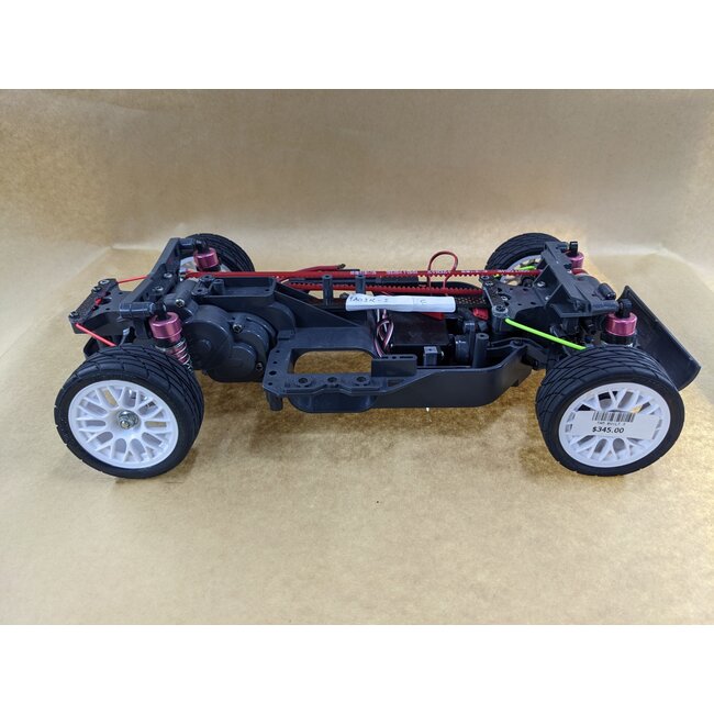 TAMIYA TA03RS TUB CHASSIS AMRID BELT METAL GPM ARMS METAL REAR HUBS DYNA RUN MOTOR METAL SERVO MOUNTS CRACKED FRONT UPRIGHTS NEAR SWAYBAR