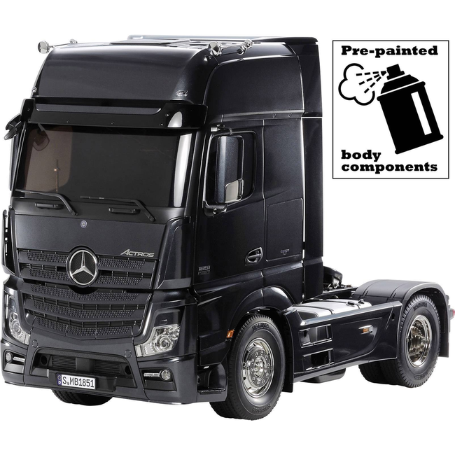 TAMIYA Mercedes-Benz Actros - 1851 4x2 GigaSpace PRE PAINTED BLACK