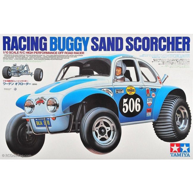 TAMIYA SAND SCORCHER RACING BUGGY  1/10 SCALE R/C HIGH PERFORMANCE OFF ROAD RACER  NO ESC INCLUDED  REQUIRES TX, RX, ESC, BATTERY CHARGER & PAINT.
