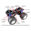 TAMIYA 1/10TH 4 X 4 X4 CUSTOMISED MONSTER TRUCK BULLHEAD  KIT FORM REQUIRES 2CH RADIO BATTERIES AND CHARGER