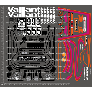 MCI REPRODUCTION DECALS MCI 1/10th REPRODUCTION TAM 49400 - PORSCHE 934 30th ANNIVERSARY VAILLANT