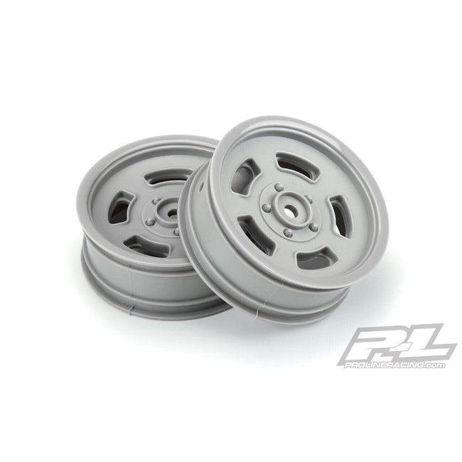 PROLINE SLOT MAG DRAG SPEC 2.2" STONE GREY FRONT WHEELS (2) FOR SLASH & AE DR10- PR2792-05