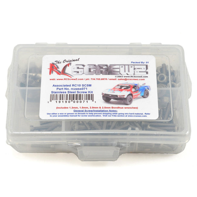 RCSCREWZ RACERS RC10 SC5M SCREW SET