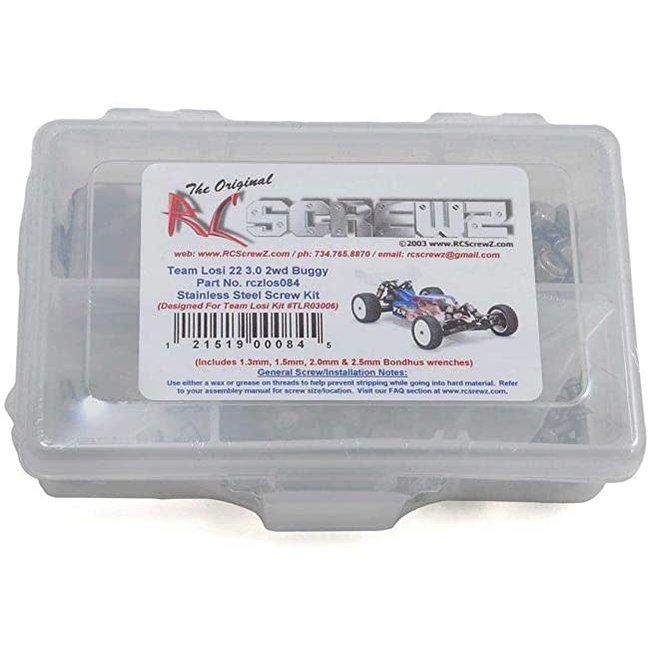 RCSCREWZ RACERS ASSOCIATED RC TEAM LOSI 3.0 2WD SCREW SET