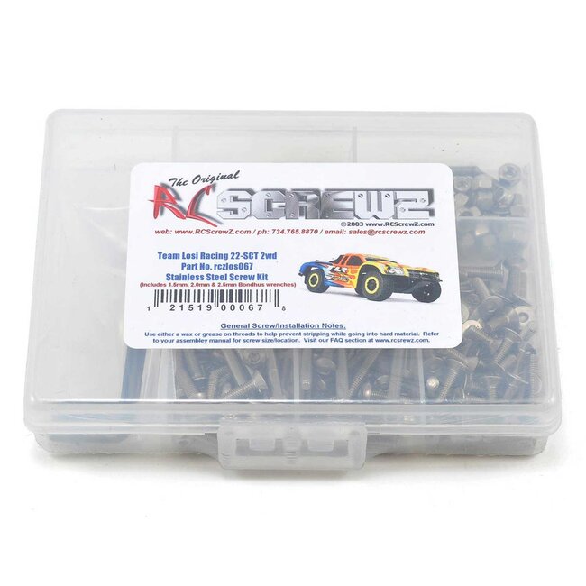 RCSCREWZ RACERS ASSOCIATED RC TEAM LOSI 22 SCT SCREW SET