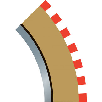 SCALEXTRIC SCALEX BORDERS & BARRIERS Radius 2 Curve Inner Borders 45 degree x 4.
