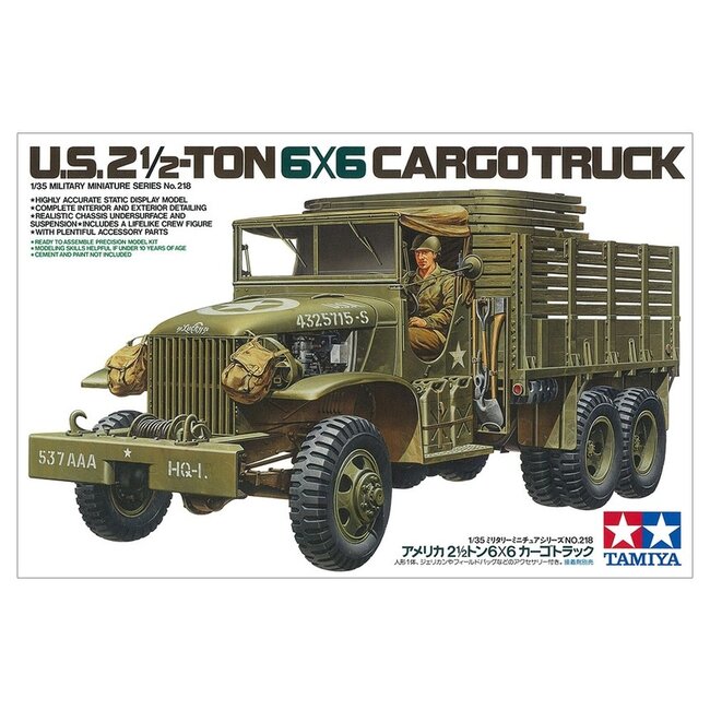 TAMIYA 35218 Us 2.5 Ton 6X6 Cargo Truck 1/35