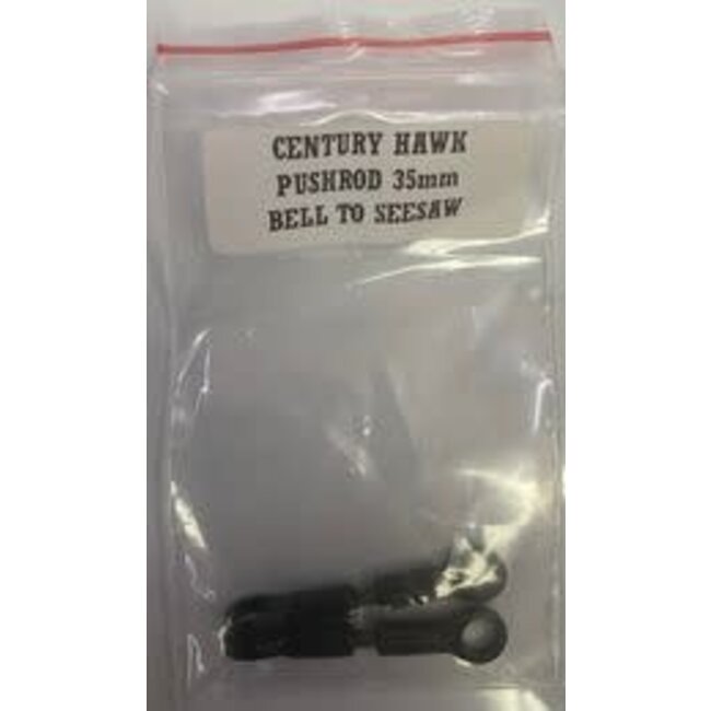 CENTURY PUSHRODS STD 35mm 1 pair BELL TO SEE SAW