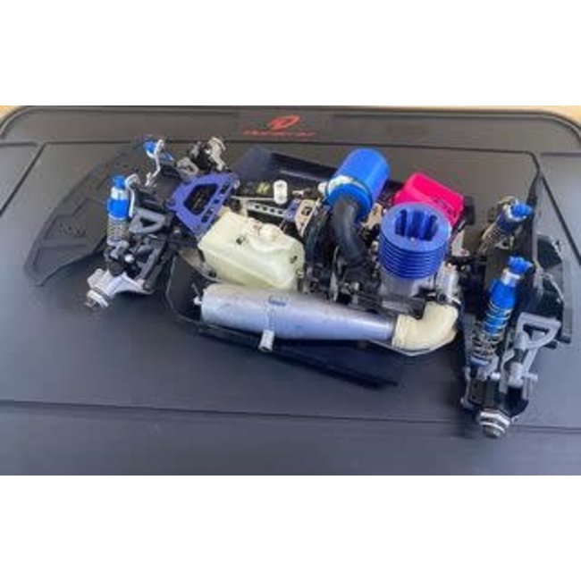 KYOSHO VINTAGE LANDMAX CHASSIS ( AS PER PHOTOS )  1/8 NITRO 4WD  ONROAD WITH SERVOS &  KYOSHO MOTOR BARELY RUN