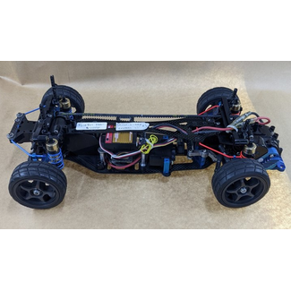 TAMIYA TAMIYA TA03F-S TRF WITH GPM UPGRADES, ACOMS AS-16 SERVO, DYNA RUN MOTOR USED, CHASSIS BRAND NEW NEVER RUN