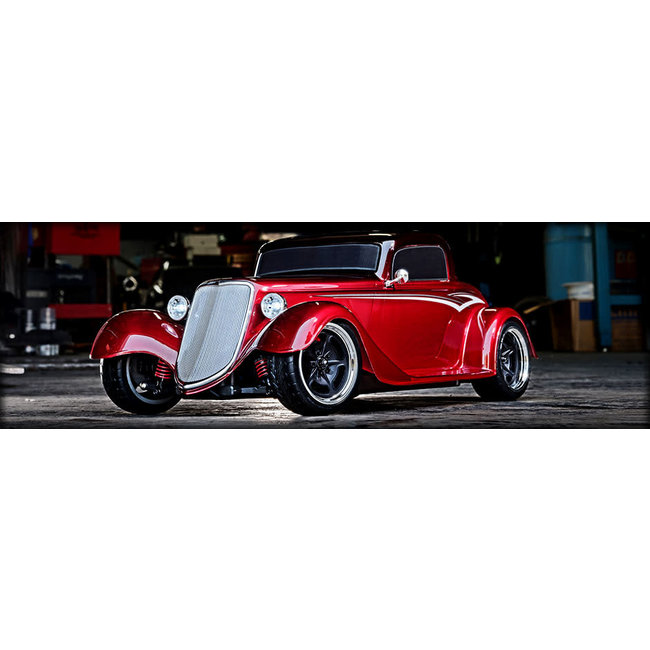 TRAXXAS FACTORY 5 1933 FORD HOT ROD  COUPE RED ON ROAD