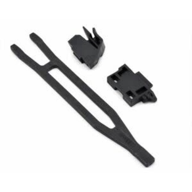 TRAXXAS Battery hold-down (1)/ hold-down retainer, front & rear (1 each)