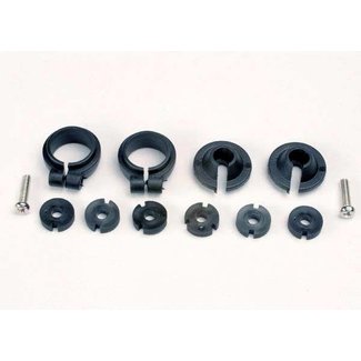 TRAXXAS TRAXXAS 1965: Piston head set, (2 sets of 3 types)/ shock collars (2)/ spring retainers (2)