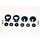 TRAXXAS 1965: Piston head set, (2 sets of 3 types)/ shock collars (2)/ spring retainers (2)