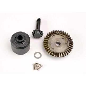 TRAXXAS TRAXXAS 4981: Ring gear, 37-T/13-T pinion/diff carrier/6x10x0.5mm PTFE-coated washer (1)/2x8mm countersunk machine screws (4)