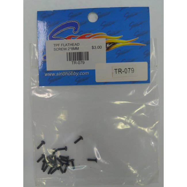 SINOHOBBY TR-079 TPF FLATHEAD COUNTERSUNKSCREW 2x8mm