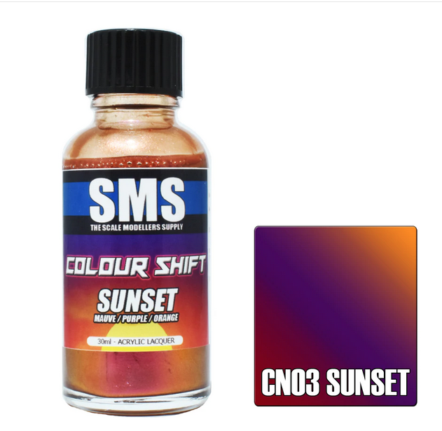 Colour Shift SUNSET 30ml Acrylic laquer ( AIRBRUSH READY ) www