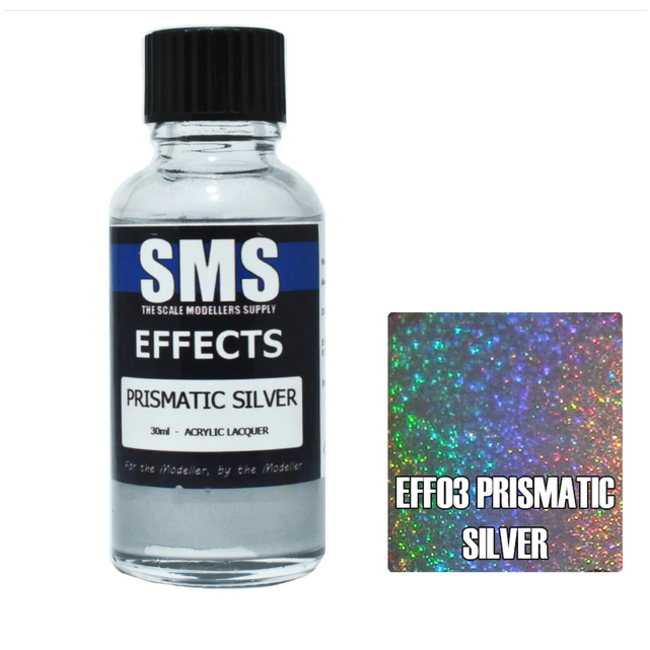 SMS Effects PRISMATIC SILVER 30ml Acrylic laquer ( AIRBRUSH READY  )
