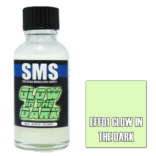 SMS Effects GLOW IN THE DARK 30ml Acrylic laquer ( AIRBRUSH READY  )