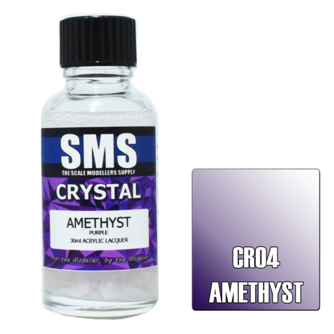 SMS Crystal AMETHYST (Purple) 30ml Acrylic laquer ( AIRBRUSH READY  )