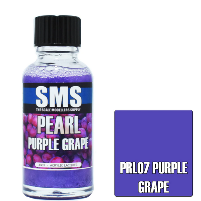 SMS Pearl PURPLE GRAPE 30ml Acrylic laquer ( AIRBRUSH READY  )