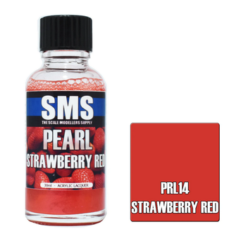 SMS PAINTS SMS Pearl STRAWBERRY RED 30ml Acrylic laquer ( AIRBRUSH READY  )