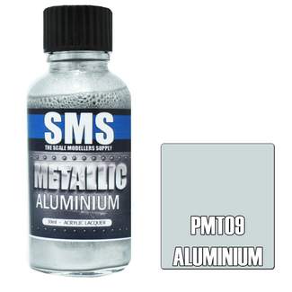 SMS PAINTS SMS Metallic ALUMINIUM 30ml Acrylic laquer ( AIRBRUSH READY  )