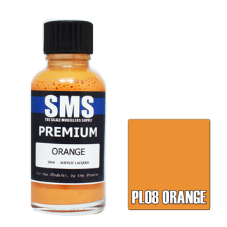 SMS PAINTS SMS Premium ORANGE 30ml Acrylic laquer ( AIRBRUSH READY  )