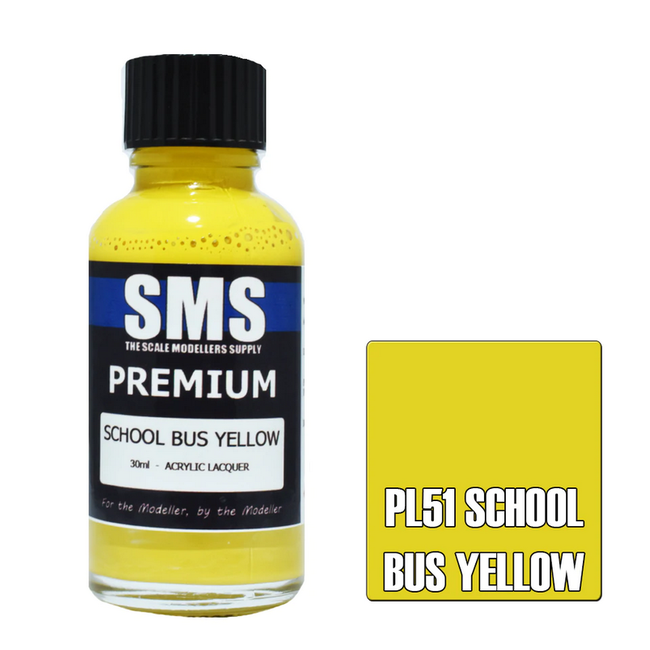 Premium SCHOOL BUS YELLOW 30ml Acrylic laquer ( AIRBRUSH READY  )