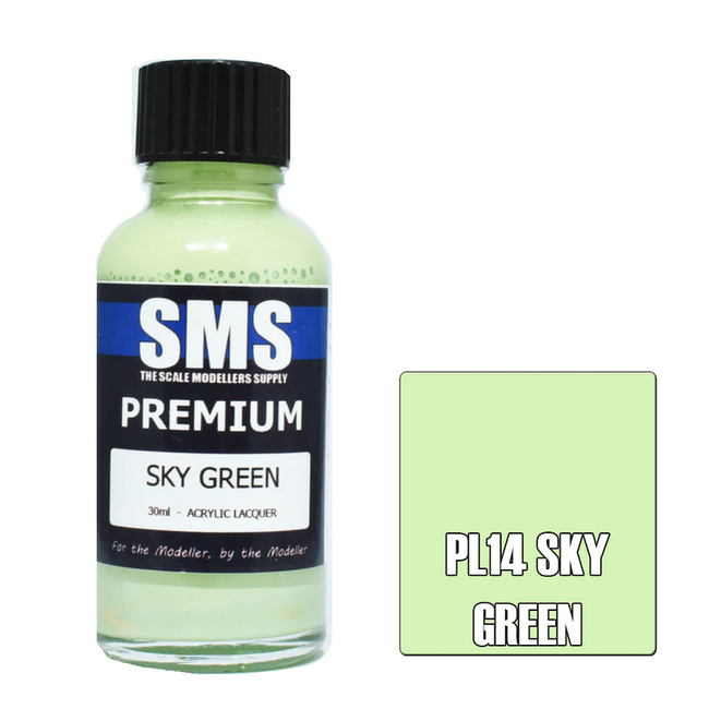 Premium SKY GREEN 30ml Acrylic laquer ( AIRBRUSH READY  )