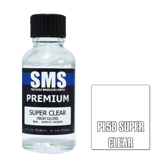 SMS PAINTS Premium SUPER CLEAR 30ml Acrylic laquer ( AIRBRUSH READY  )