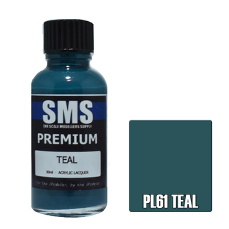 SMS PAINTS Premium TEAL 30ml Acrylic laquer ( AIRBRUSH READY  )