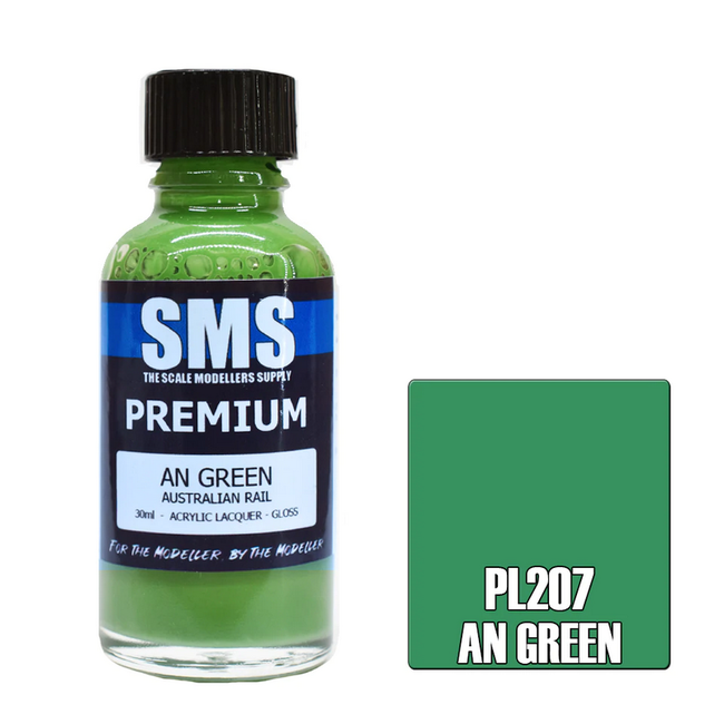SMS Premium AN GREEN 30ml Acrylic laquer ( AIRBRUSH READY  )