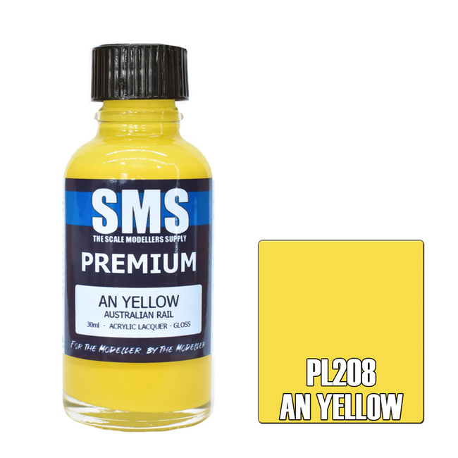 SMS Premium AN YELLOW 30ml Acrylic laquer ( AIRBRUSH READY  )
