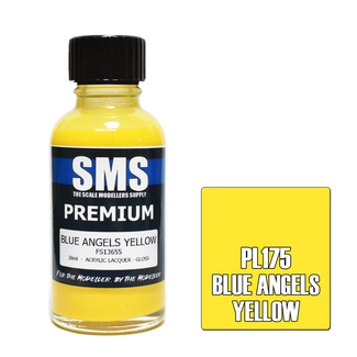 SMS PAINTS SMS Premium BLUE ANGELS YELLOW 30ml Acrylic laquer ( AIRBRUSH READY  )