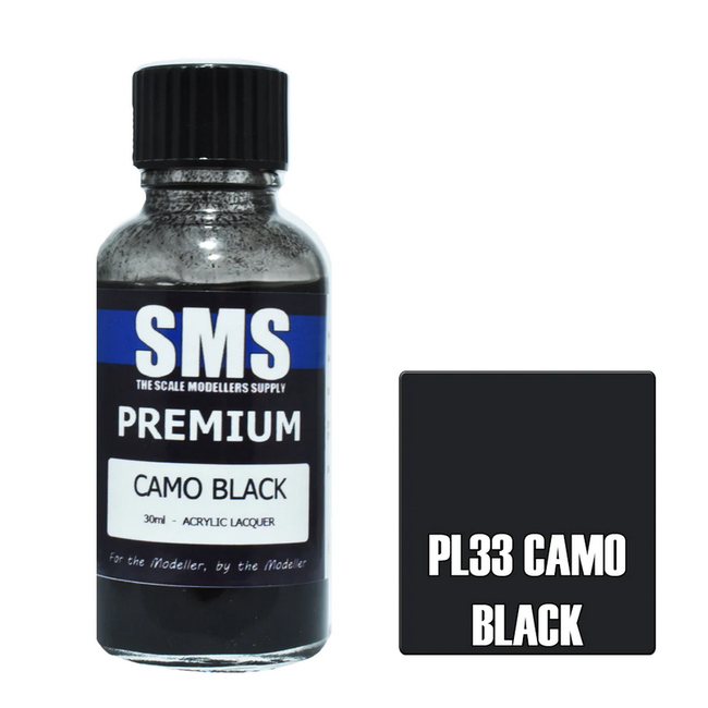 SMS Premium CAMO BLACK 30ml Acrylic laquer ( AIRBRUSH READY  )