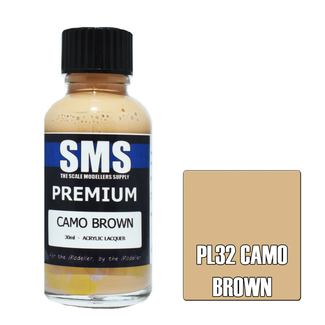 SMS PAINTS SMS Premium CAMO BROWN 30ml Acrylic laquer ( AIRBRUSH READY  )