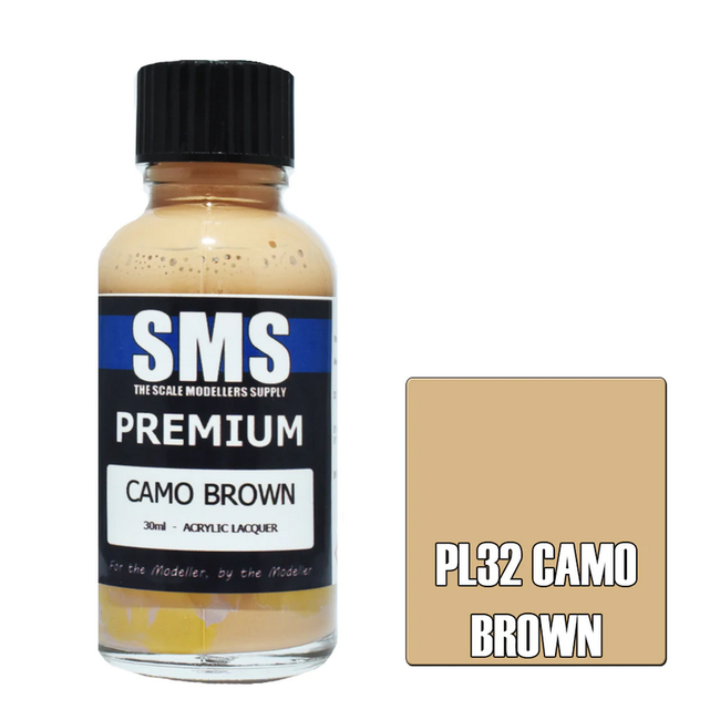 SMS Premium CAMO BROWN 30ml Acrylic laquer ( AIRBRUSH READY  )