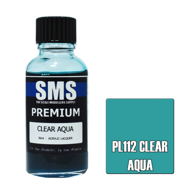 SMS Premium CLEAR AQUA 30ml Acrylic laquer ( AIRBRUSH READY  )