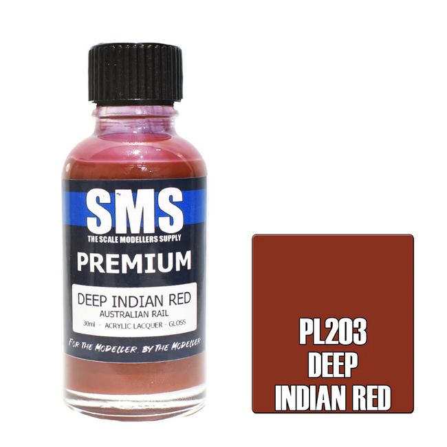 SMS Premium DEEP INDIAN RED 30ml Acrylic laquer ( AIRBRUSH READY  )
