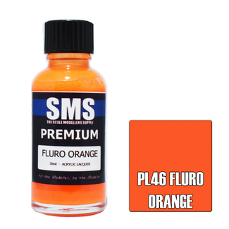 SMS PAINTS SMS Premium FLURO ORANGE 30ml Acrylic laquer ( AIRBRUSH READY  )