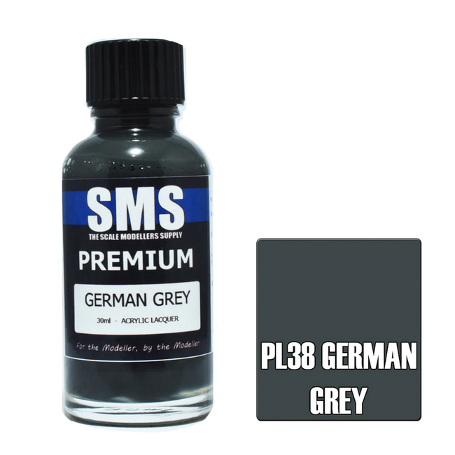 SMS Premium GERMAN GREY 30ml Acrylic laquer ( AIRBRUSH READY  )