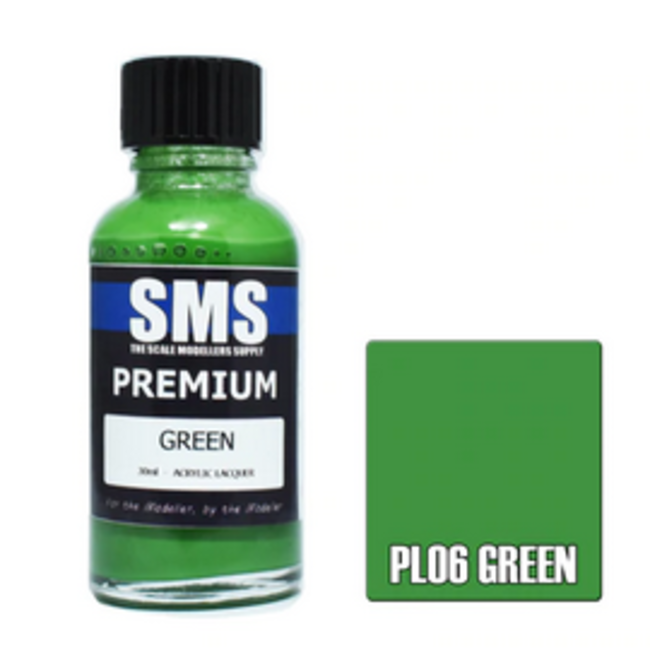 SMS Premium GREEN 30ml Acrylic laquer ( AIRBRUSH READY  )