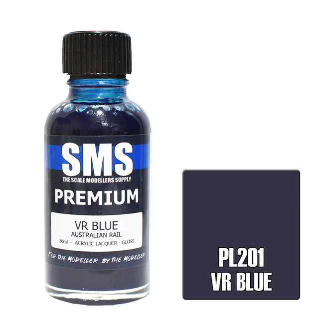 SMS Premium VR BLUE 30ml Acrylic laquer ( AIRBRUSH READY  )