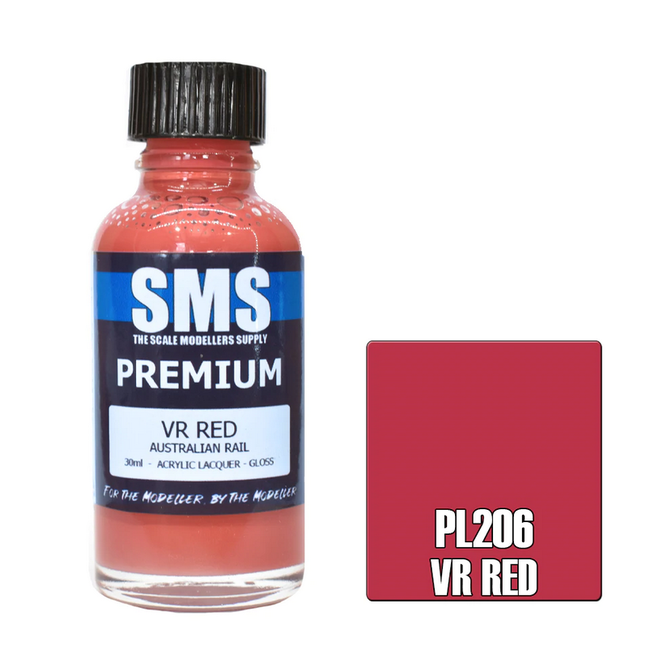 SMS Premium VR RED 30ml Acrylic laquer ( AIRBRUSH READY  )