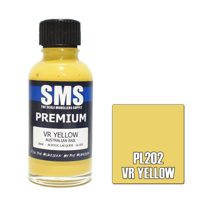 SMS Premium VR YELLOW 30ml Acrylic laquer ( AIRBRUSH READY  )