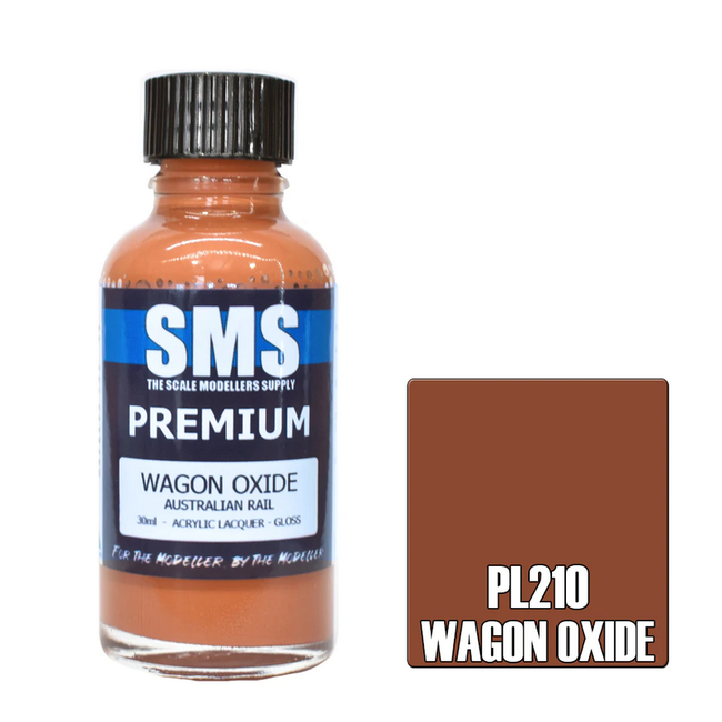 SMS Premium WAGON OXIDE RED 30ml Acrylic laquer ( AIRBRUSH READY  )