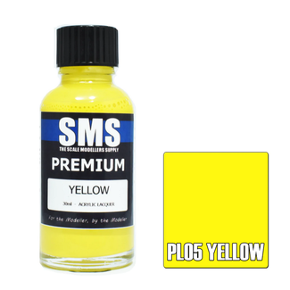 SMS PAINTS SMS Premium YELLOW 30ml Acrylic laquer ( AIRBRUSH READY  )