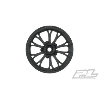 PROLINE PROLINE POMONA DRAG SPEC 2.2" BLACK FRONT WHEELS (2) FOR SLASH & AE DR10- PR2775-03